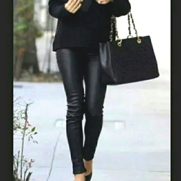 Jessica Simpson Pants - NWT Jessica Simpson Matte Black Vegan Faux Leather Leggings - Large L